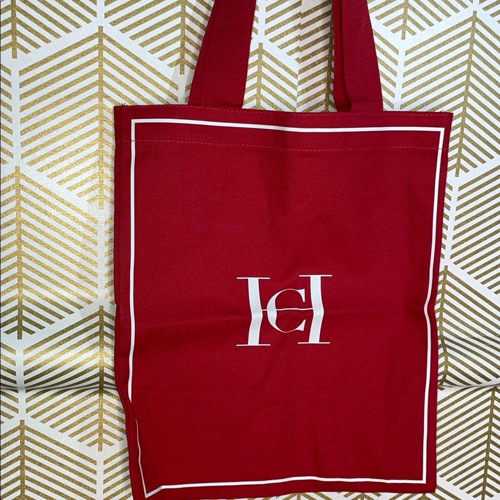 Carolina Herrera Red Tote Bag